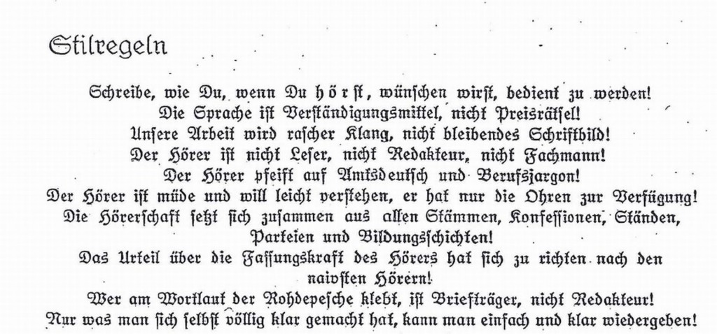 „Sprache ist Verständigungsmittel, nicht Preisrätsel!“ – Räuschers Stilregeln: Bis heute gültig.